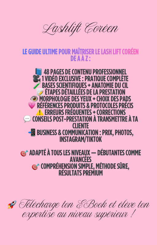 Ebook Lashlift Coréen🇰🇷
